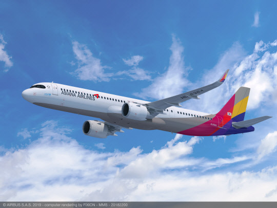 아시아나항공 A321 NEO 항공기. <아시아나항공 제공>